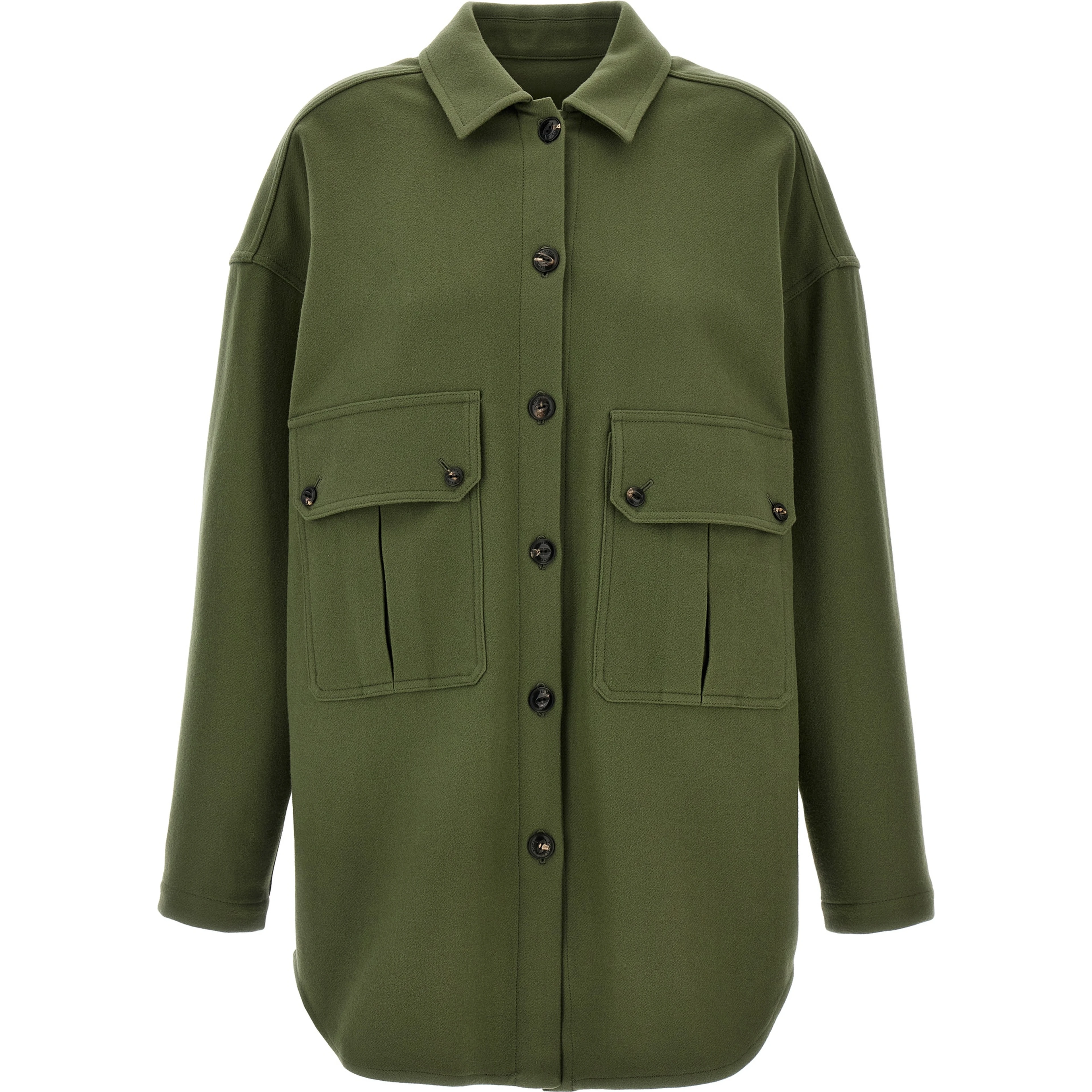 Bicolor Virgin Wool Blouse