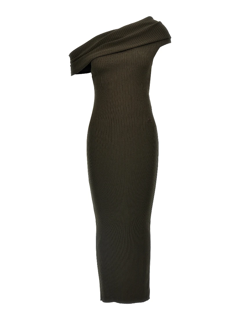 Brown Viscose Long Dress
