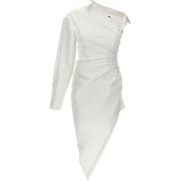 White Cotton Short Dress