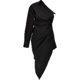 Black Cotton Short Dress