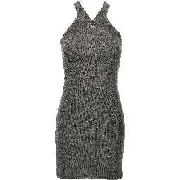 Gray Cotton Short Dress