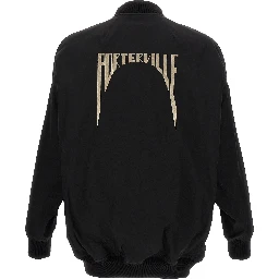 Black Nylon Bomber
