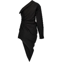 Black Cotton Short Dress