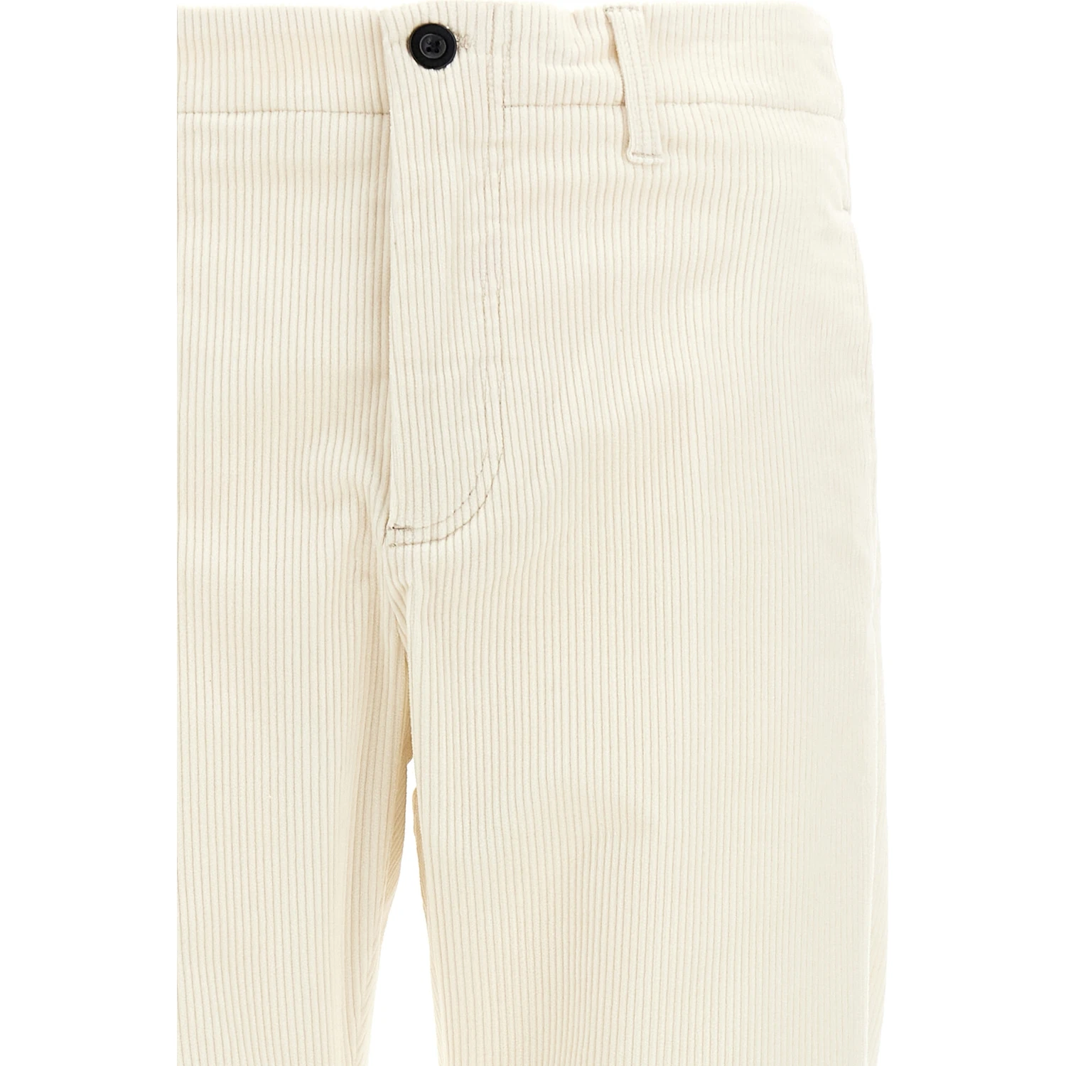 White Cotton Casual Pants
