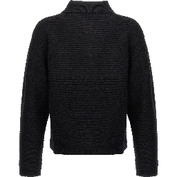 Black Wool Cardigan