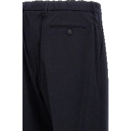 Blue Polyethylene Casual Pants