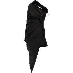 Black Cotton Short Dress