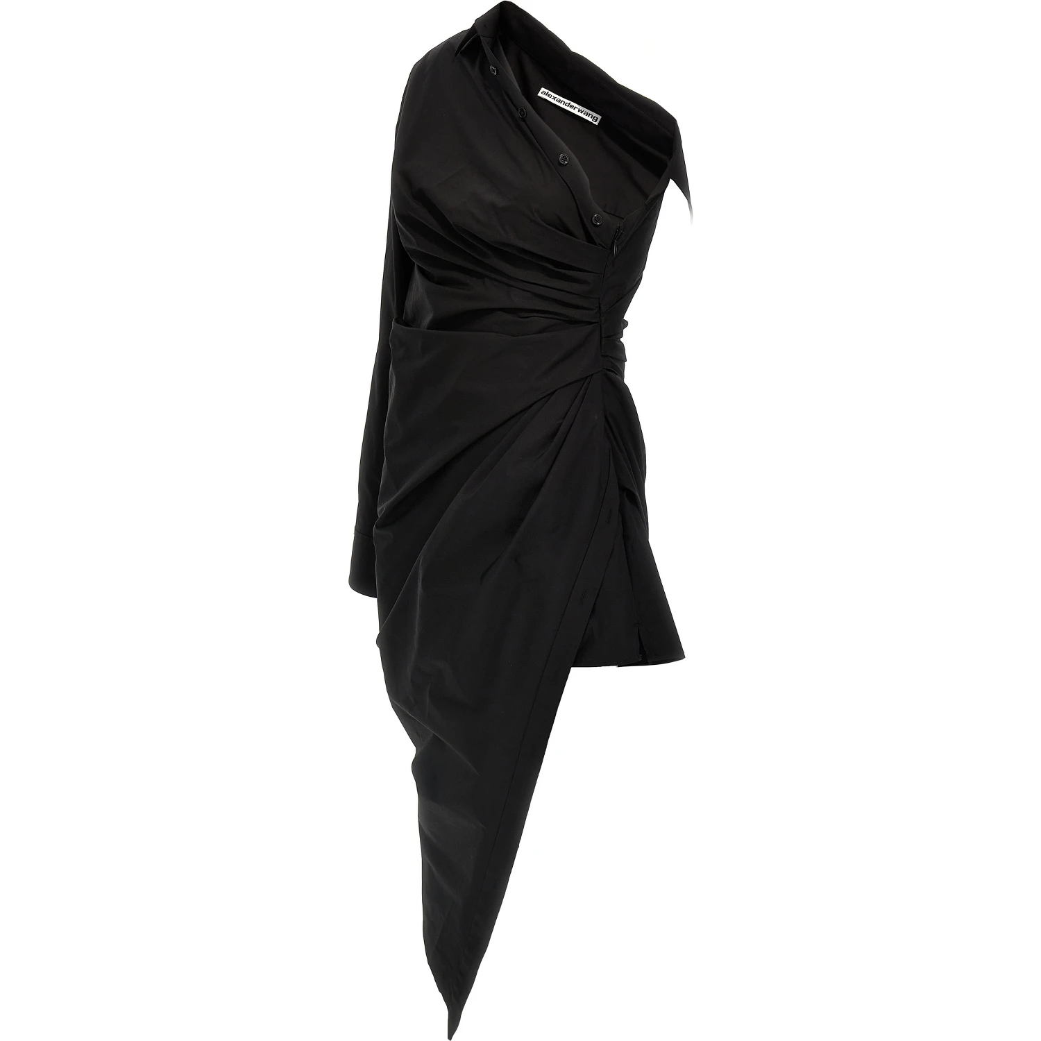 Black Cotton Short Dress