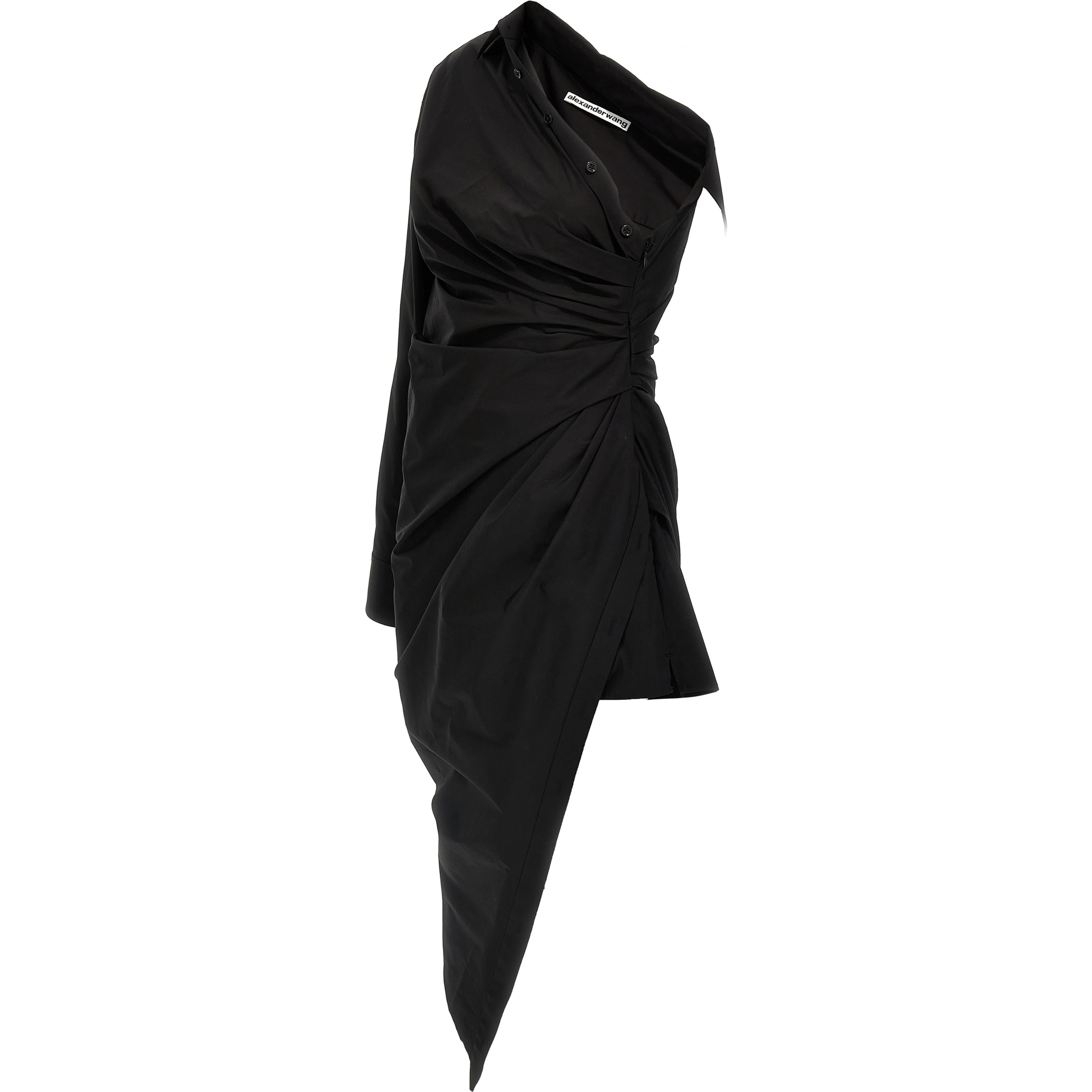 Black Cotton Short Dress