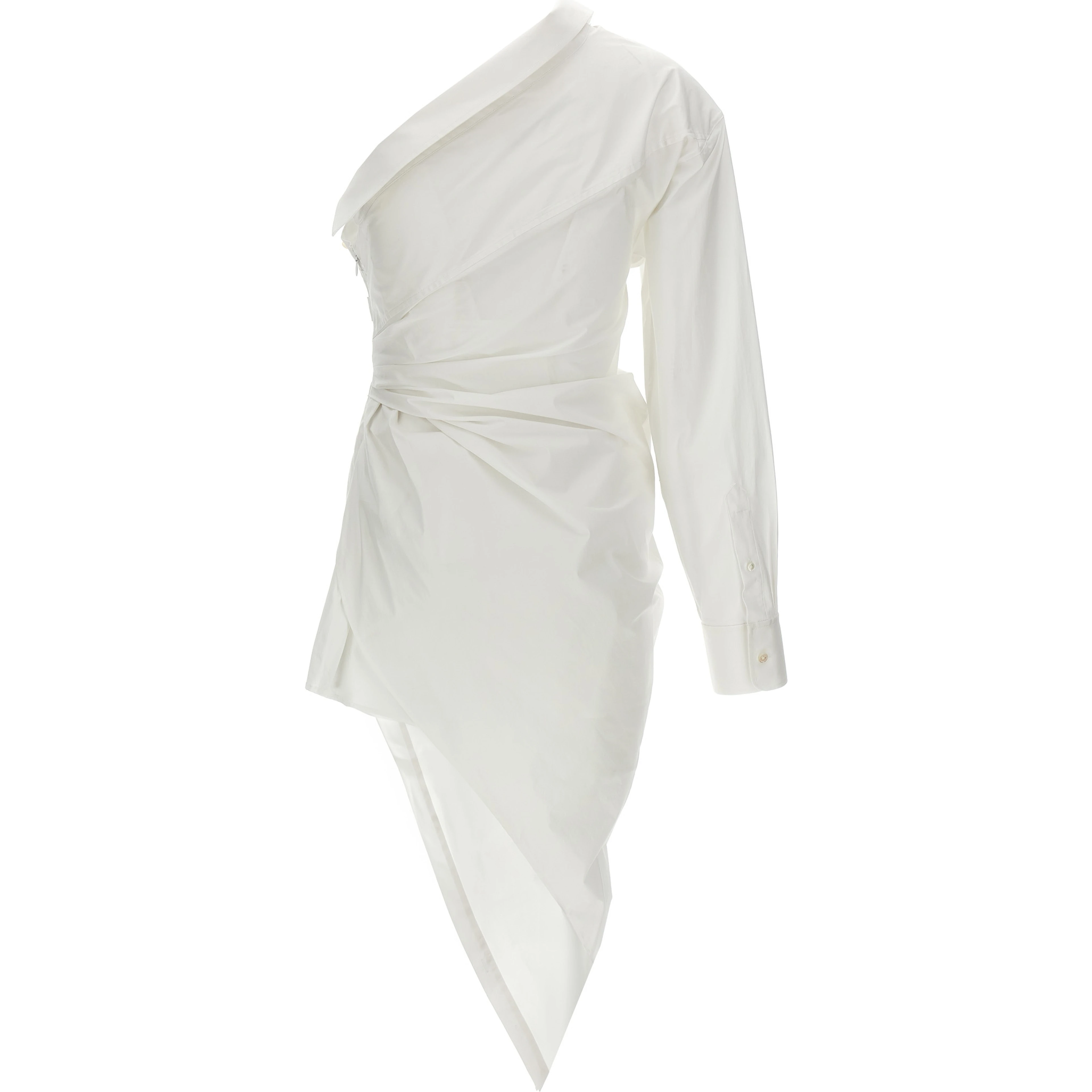 White Cotton Short Dress