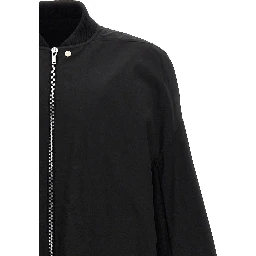 Black Nylon Bomber
