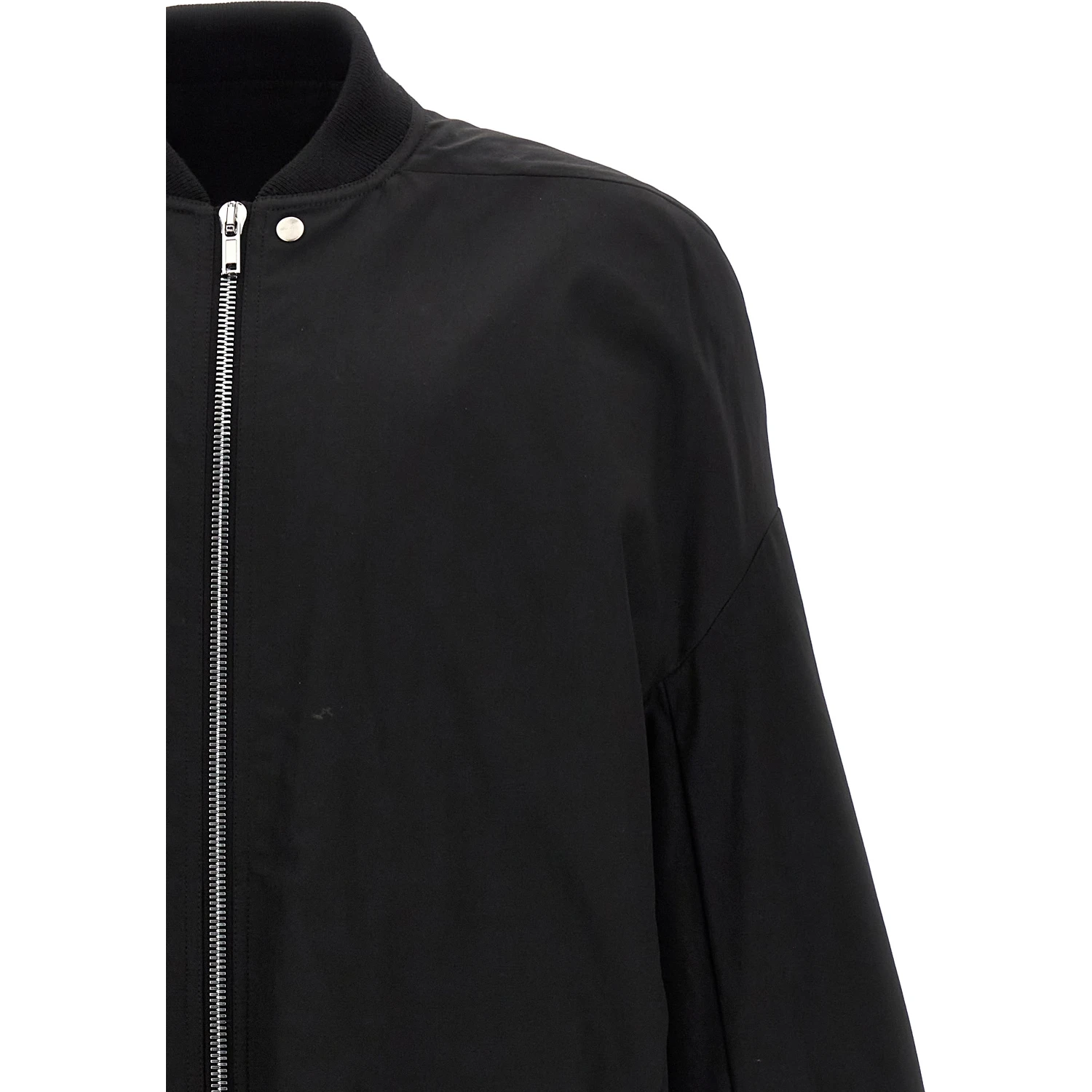 Black Nylon Bomber