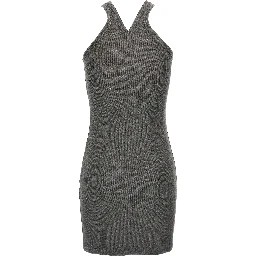 Gray Cotton Short Dress
