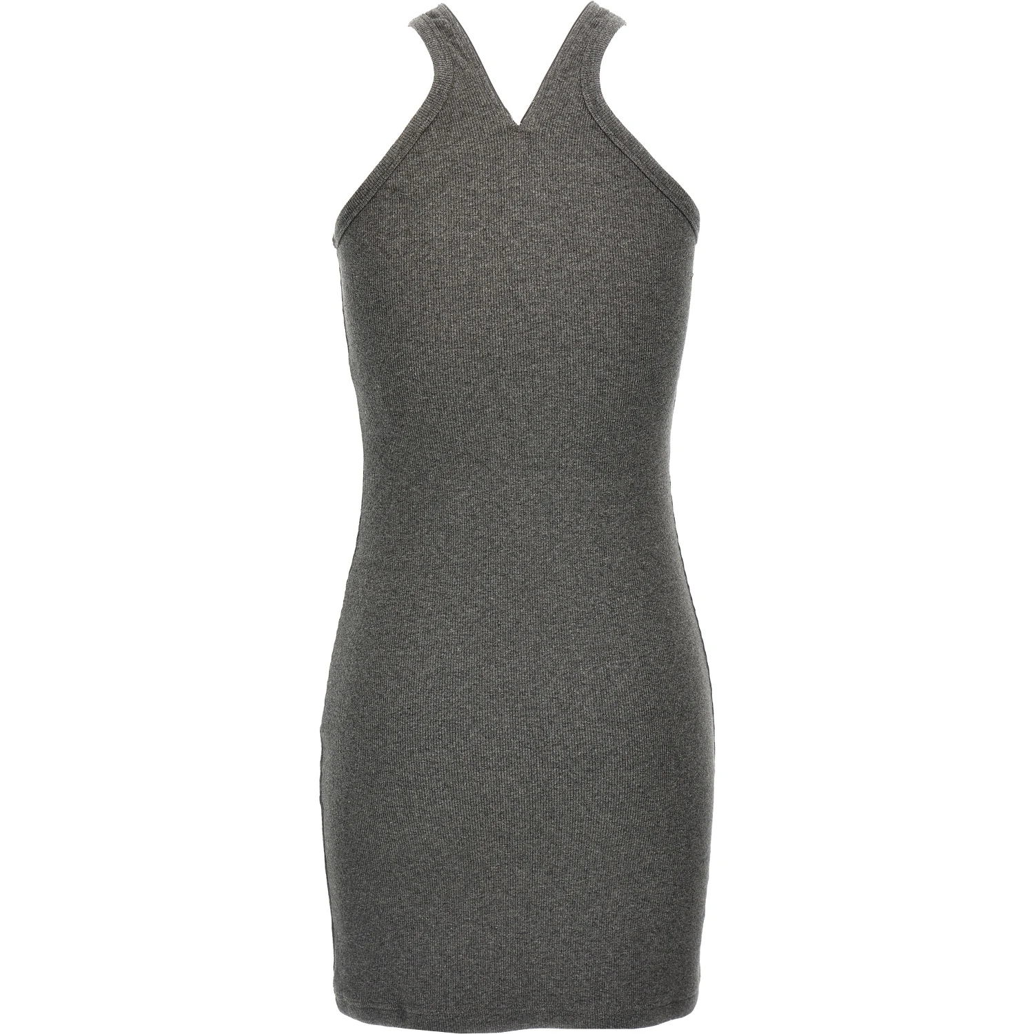 Gray Cotton Short Dress