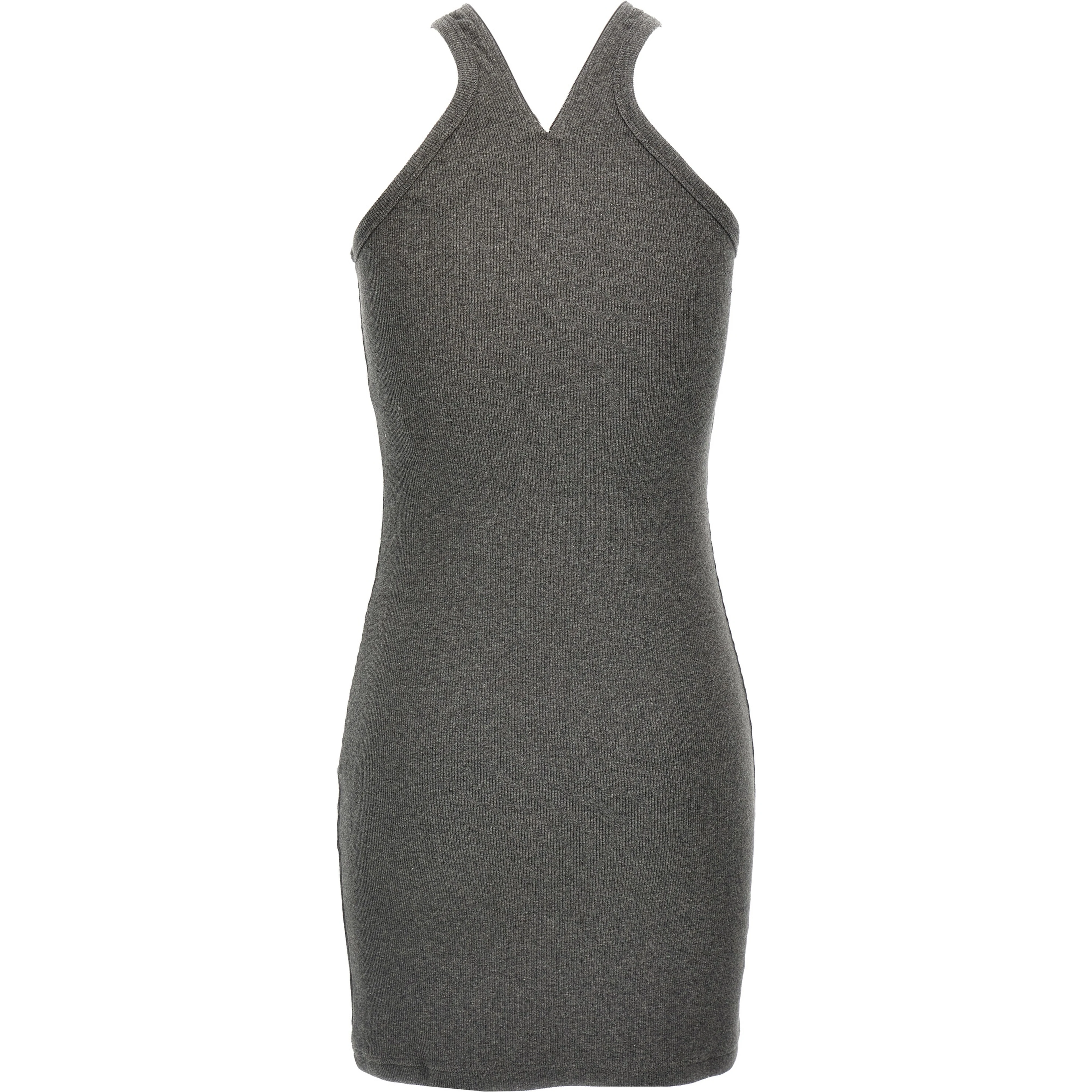 Gray Cotton Short Dress