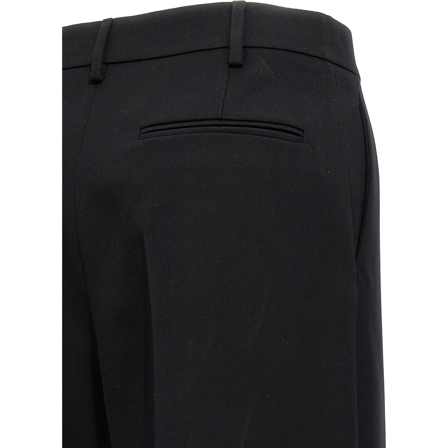 Black Virgin Wool Dress Pants