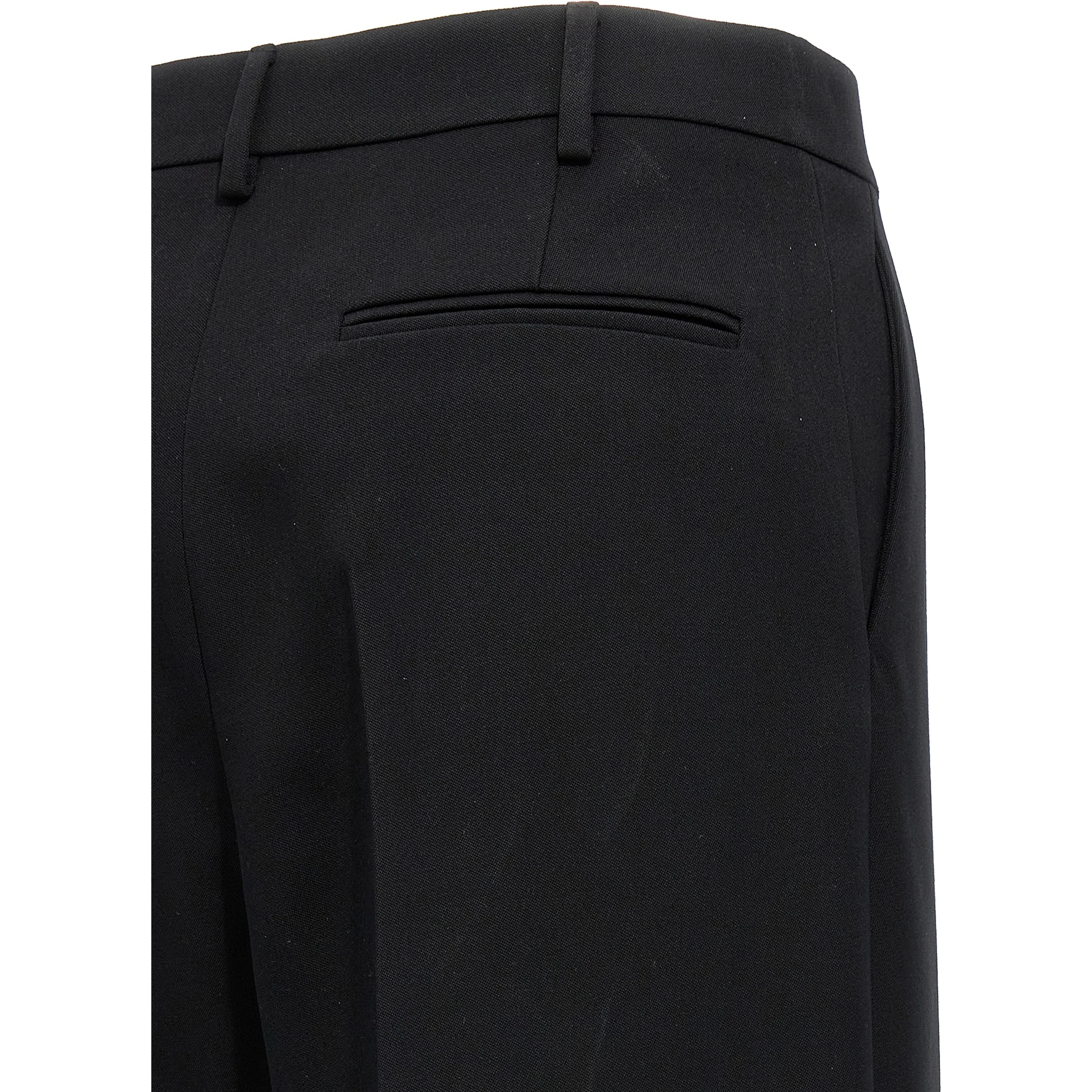 Black Virgin Wool Dress Pants