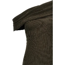 Brown Viscose Long Dress