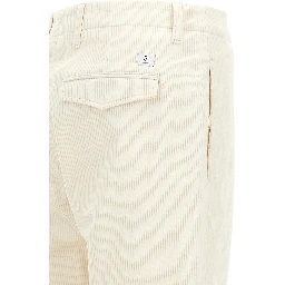 White Cotton Casual Pants