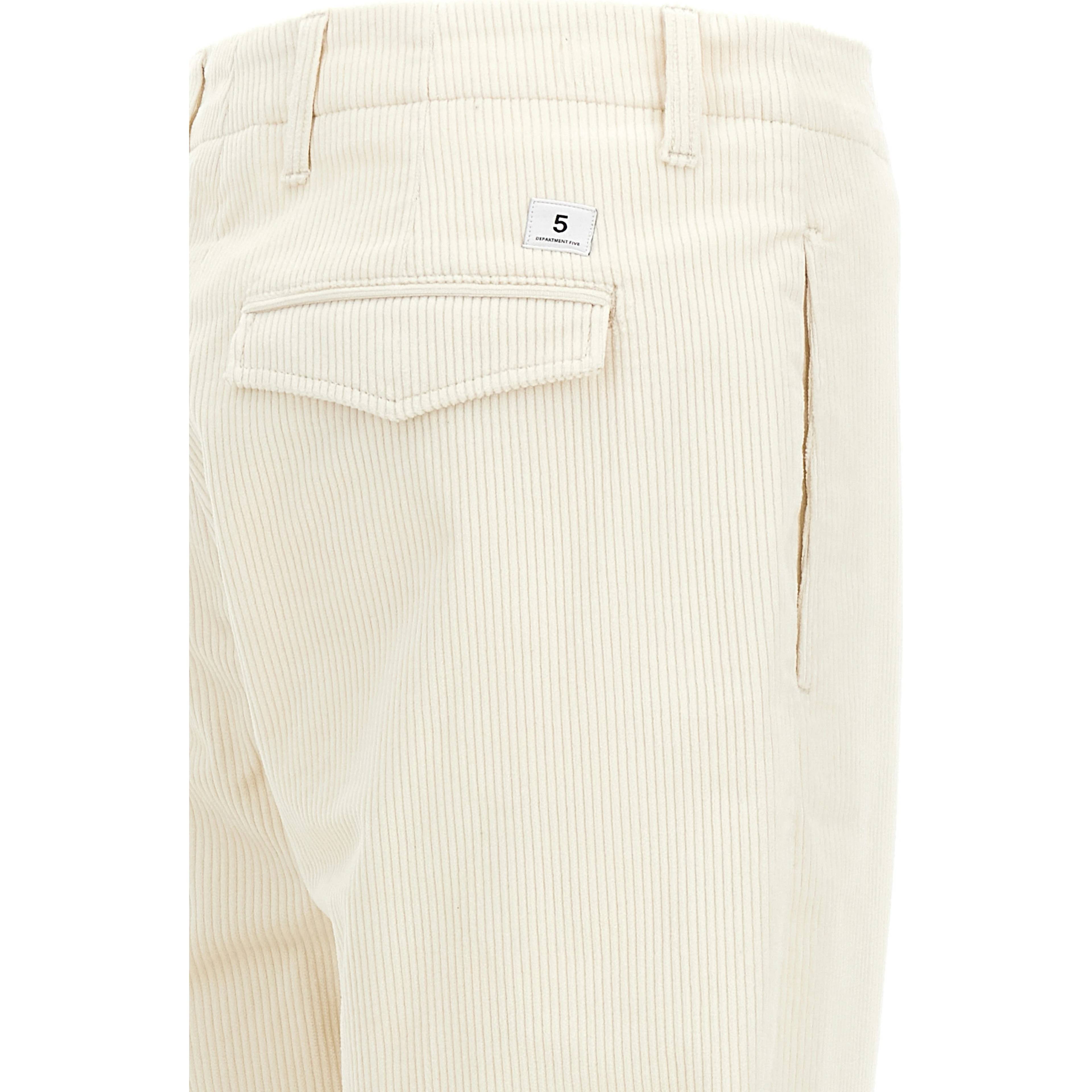 White Cotton Casual Pants