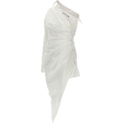 White Cotton Short Dress