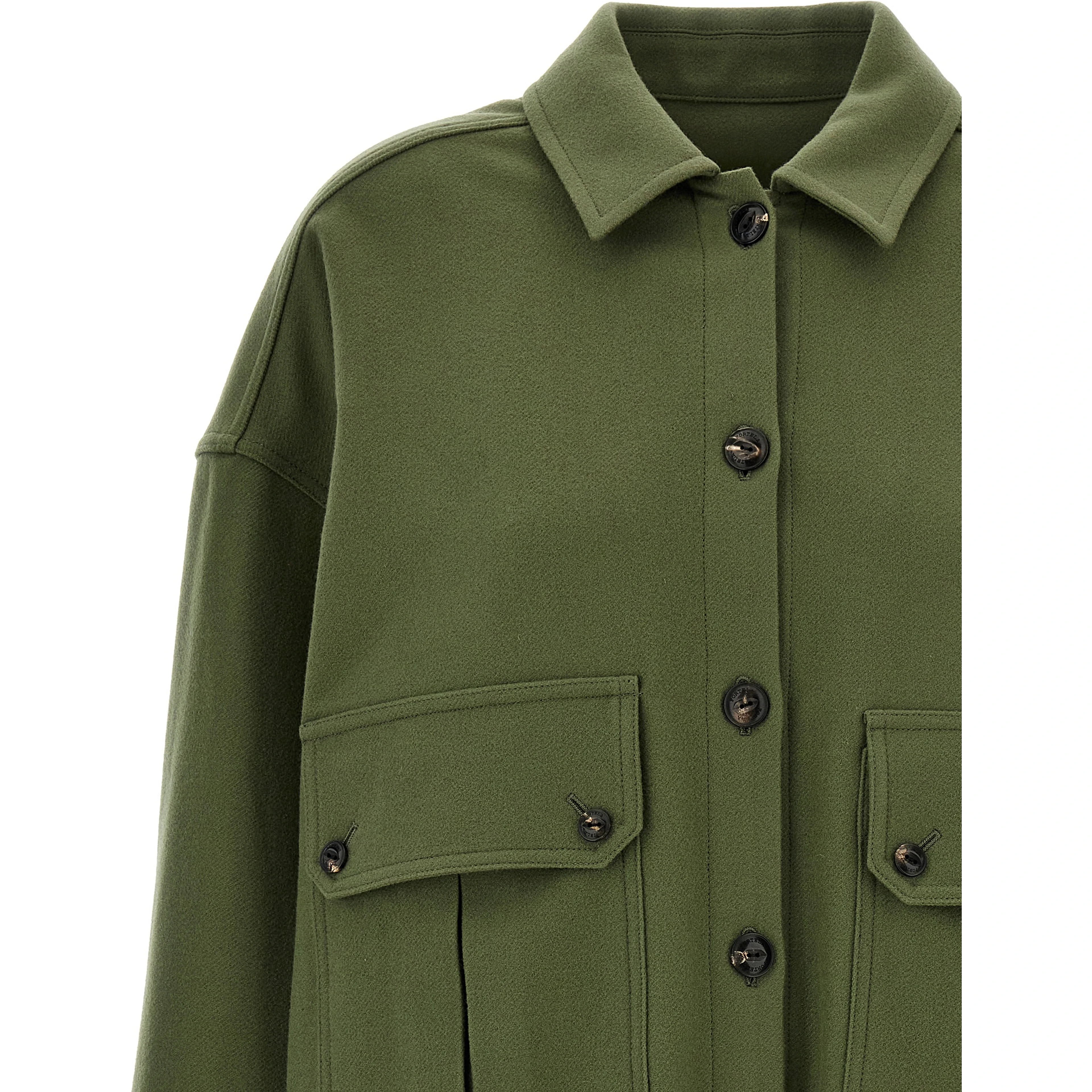 Bicolor Virgin Wool Blouse