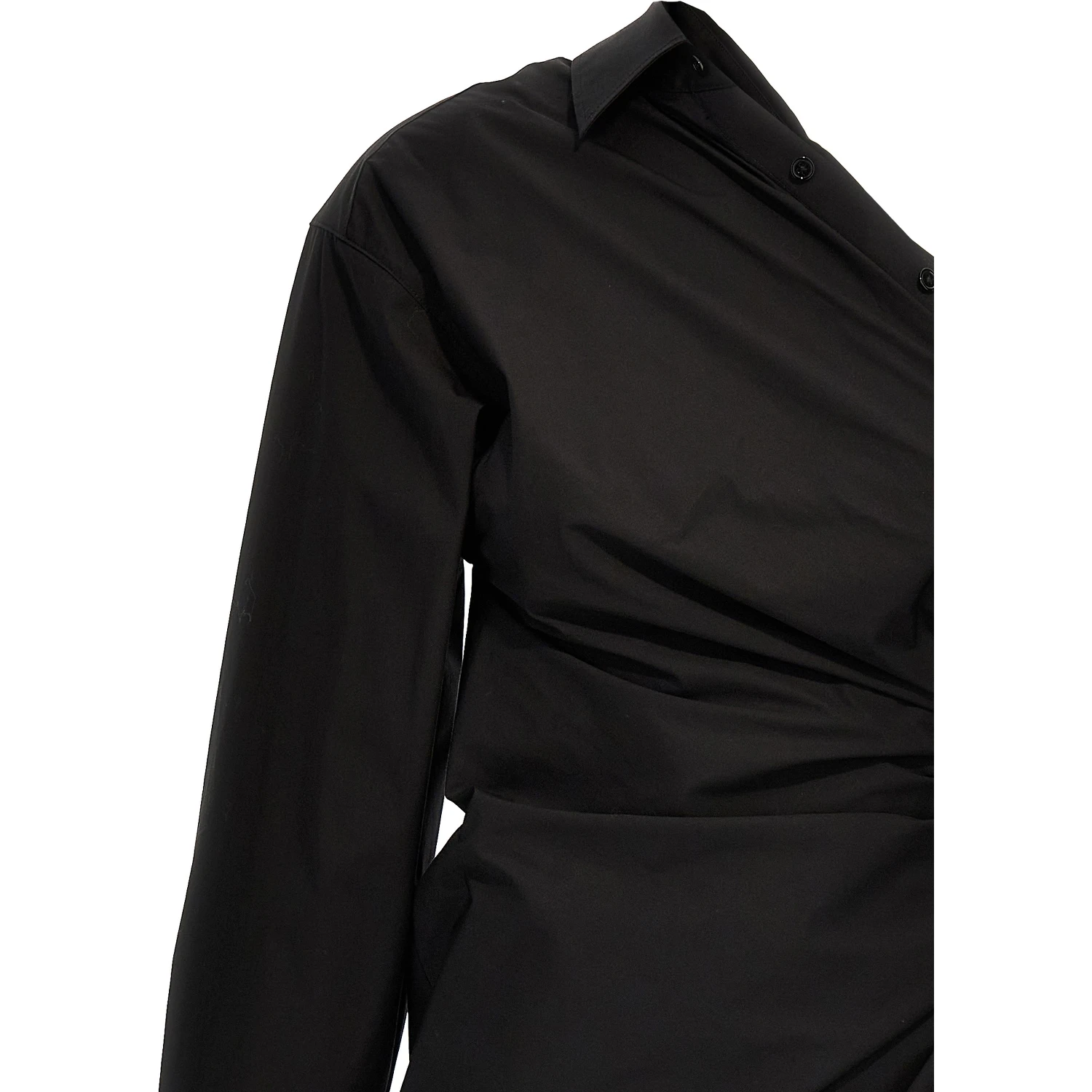 Black Cotton Short Dress