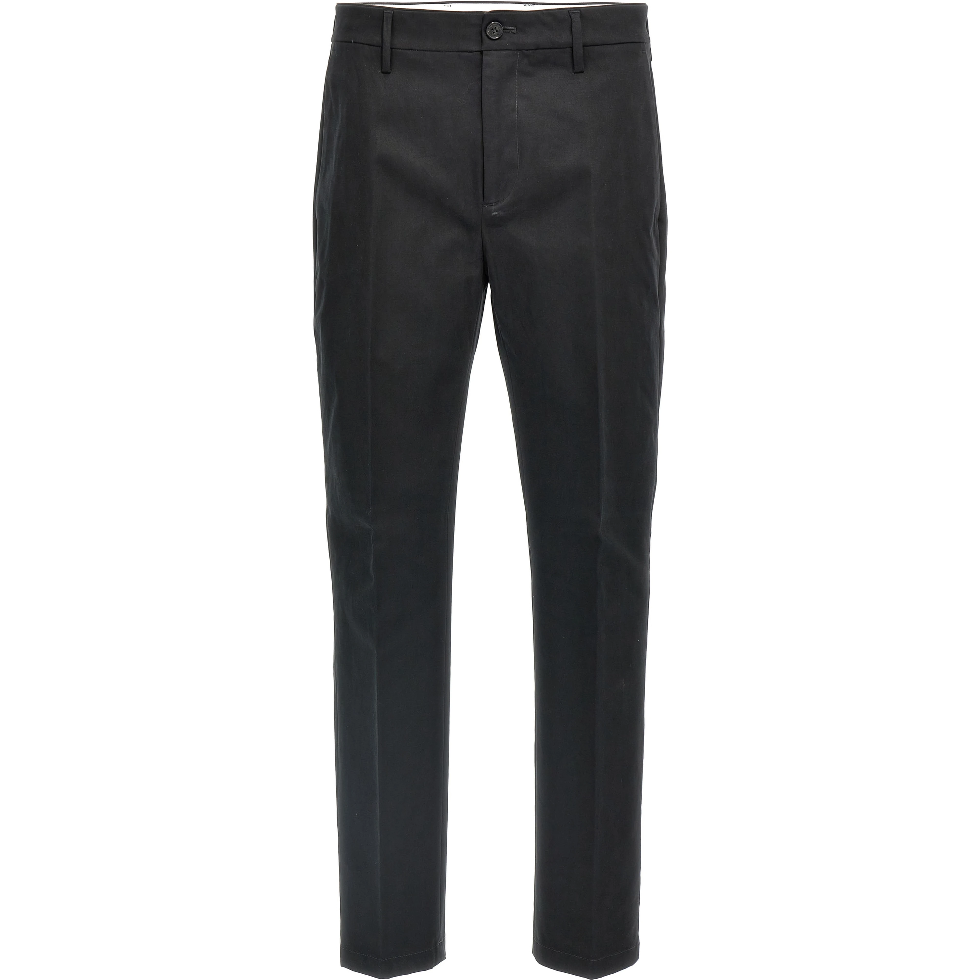 Black Cotton Casual Pants