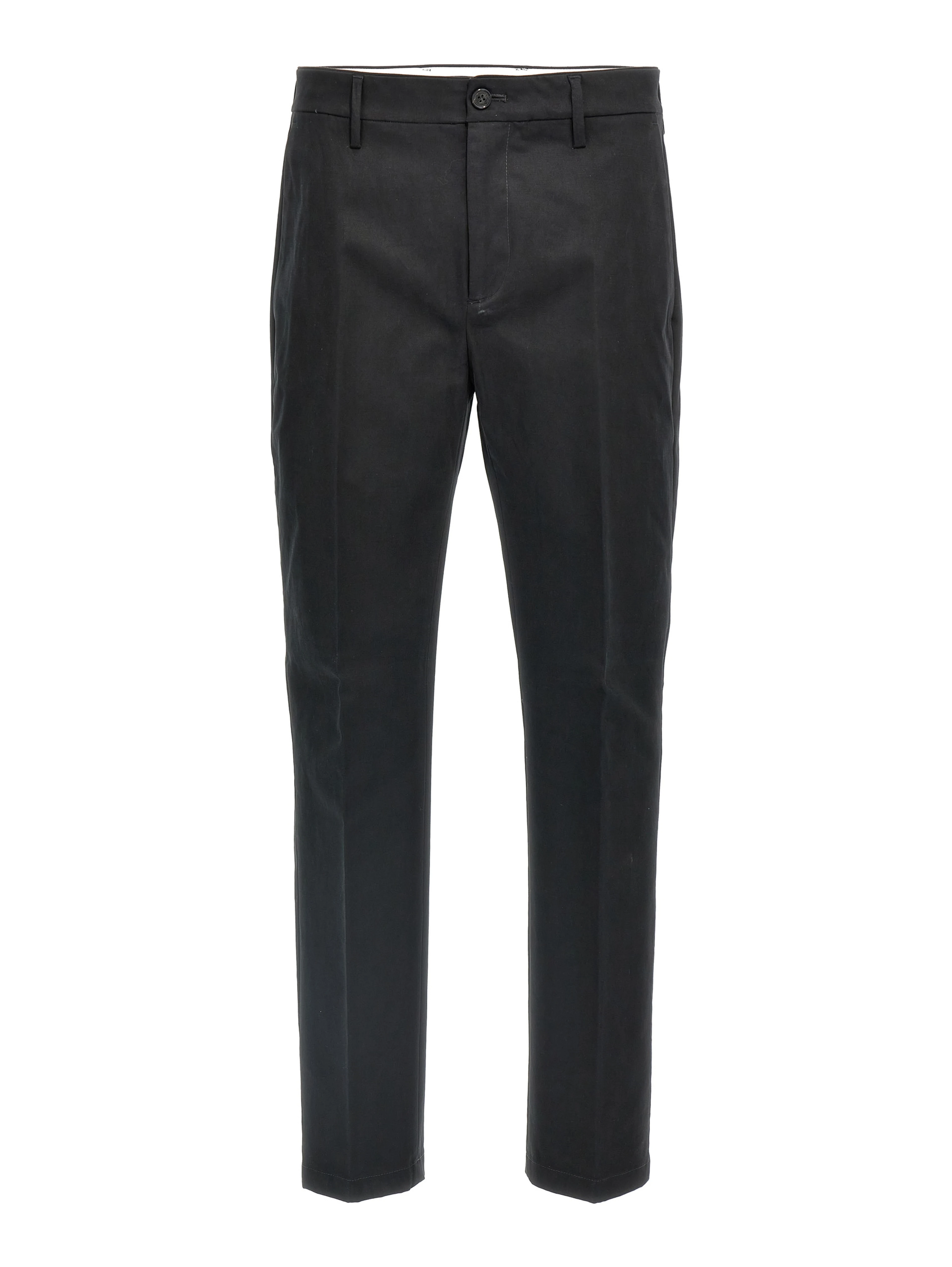 Black Cotton Casual Pants