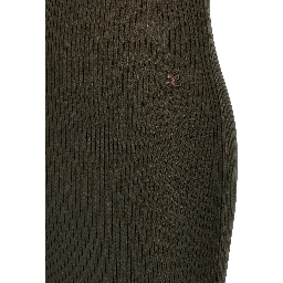 Brown Viscose Long Dress