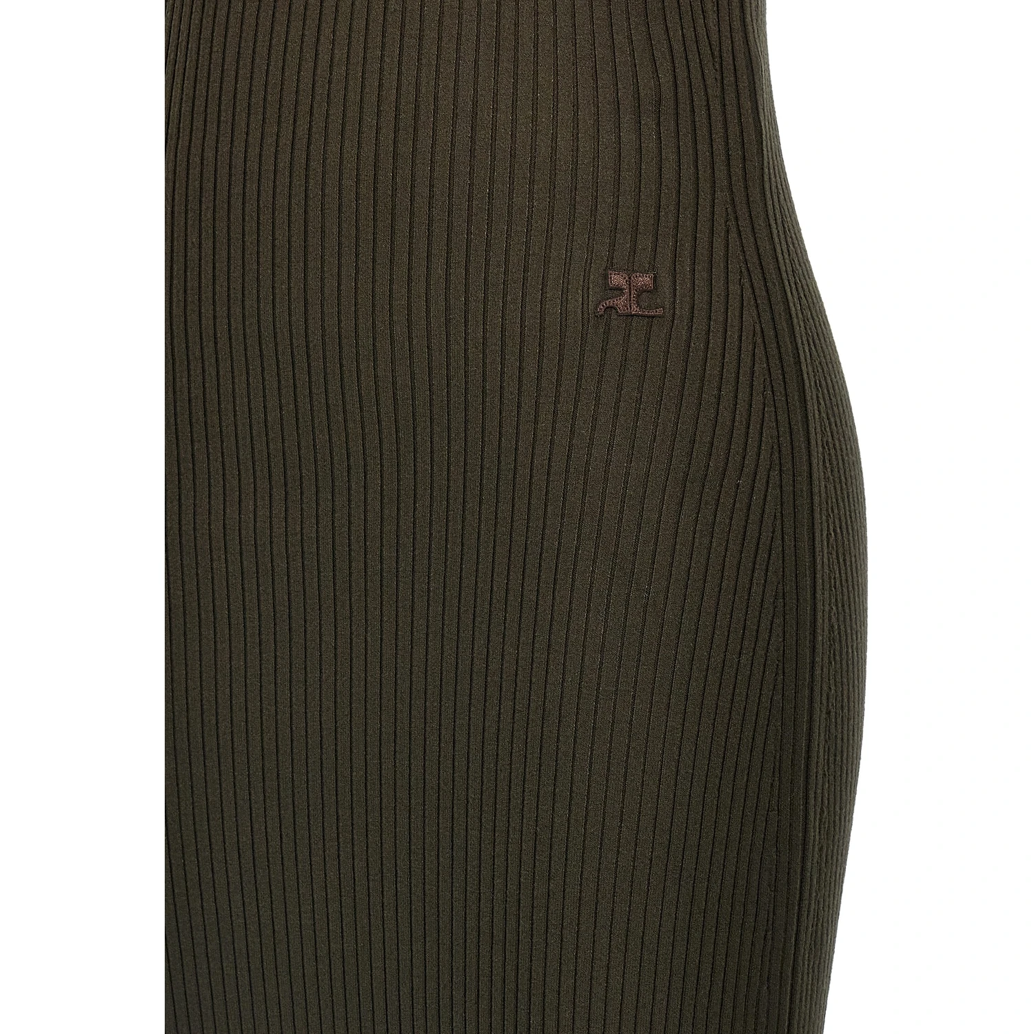 Brown Viscose Long Dress