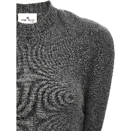 Gray Wool Midi Dress