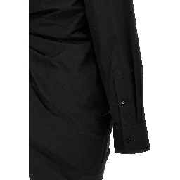 Black Cotton Short Dress