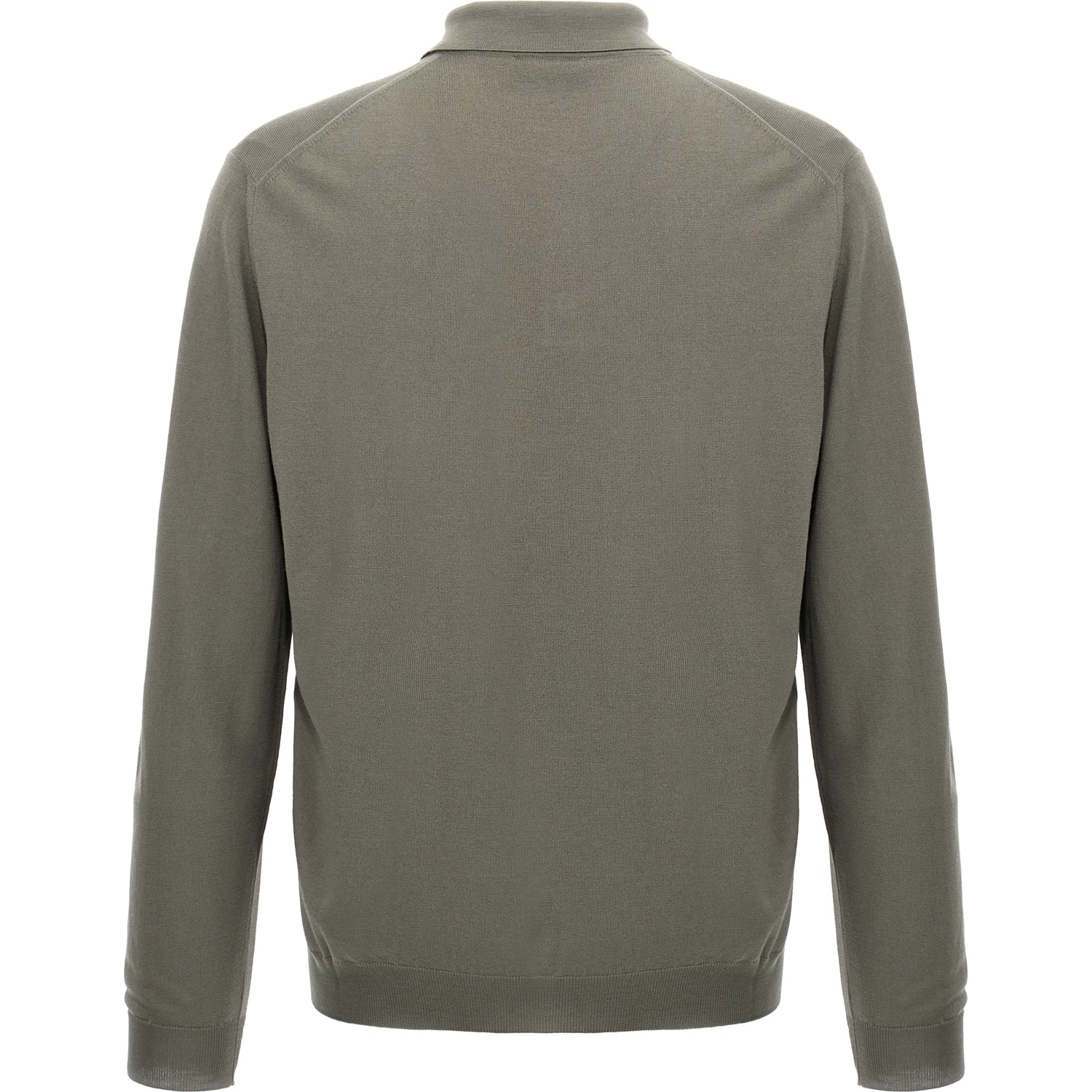 Gray Virgin Wool Polo Shirt