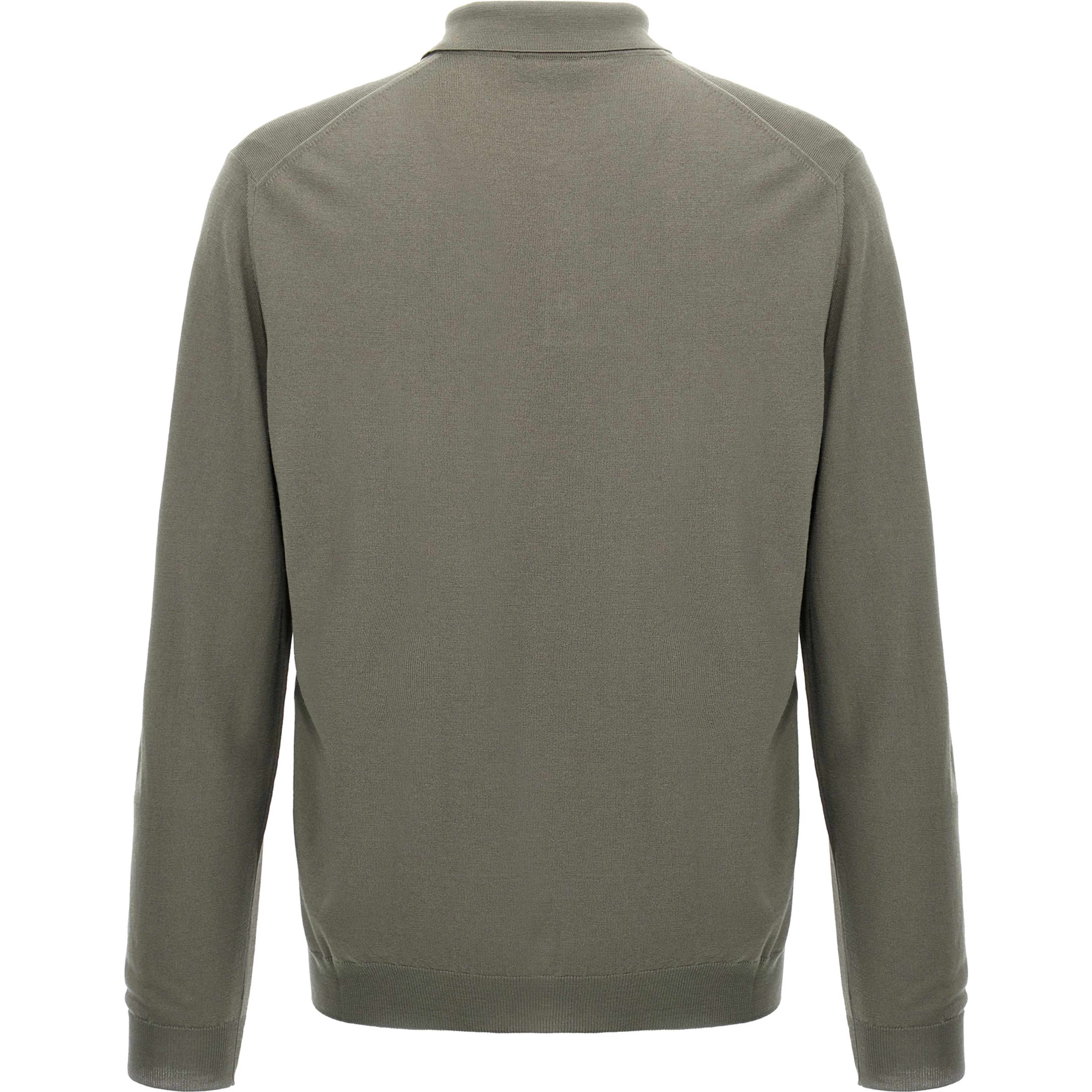 Gray Virgin Wool Polo Shirt
