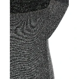 Gray Wool Midi Dress
