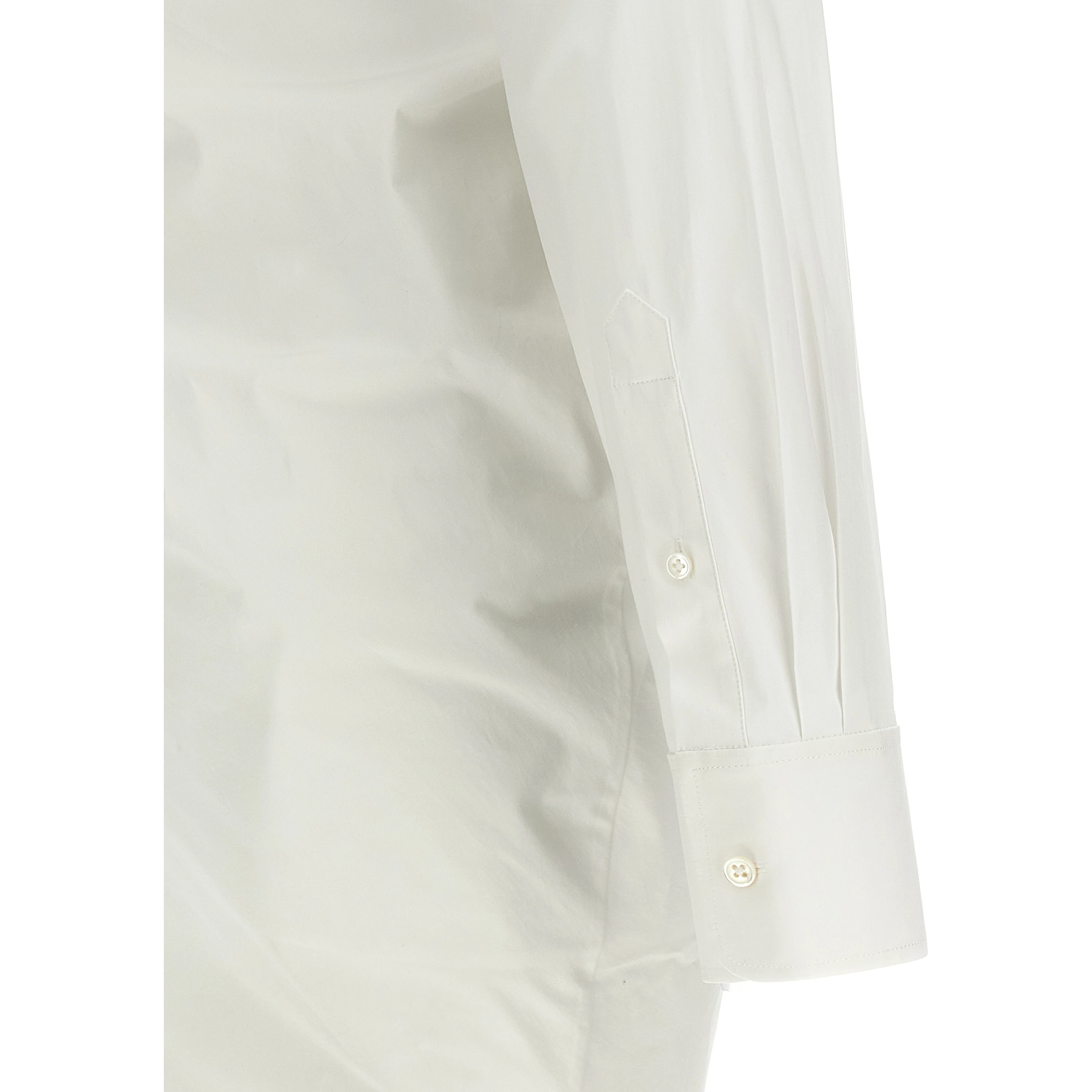 White Cotton Short Dress