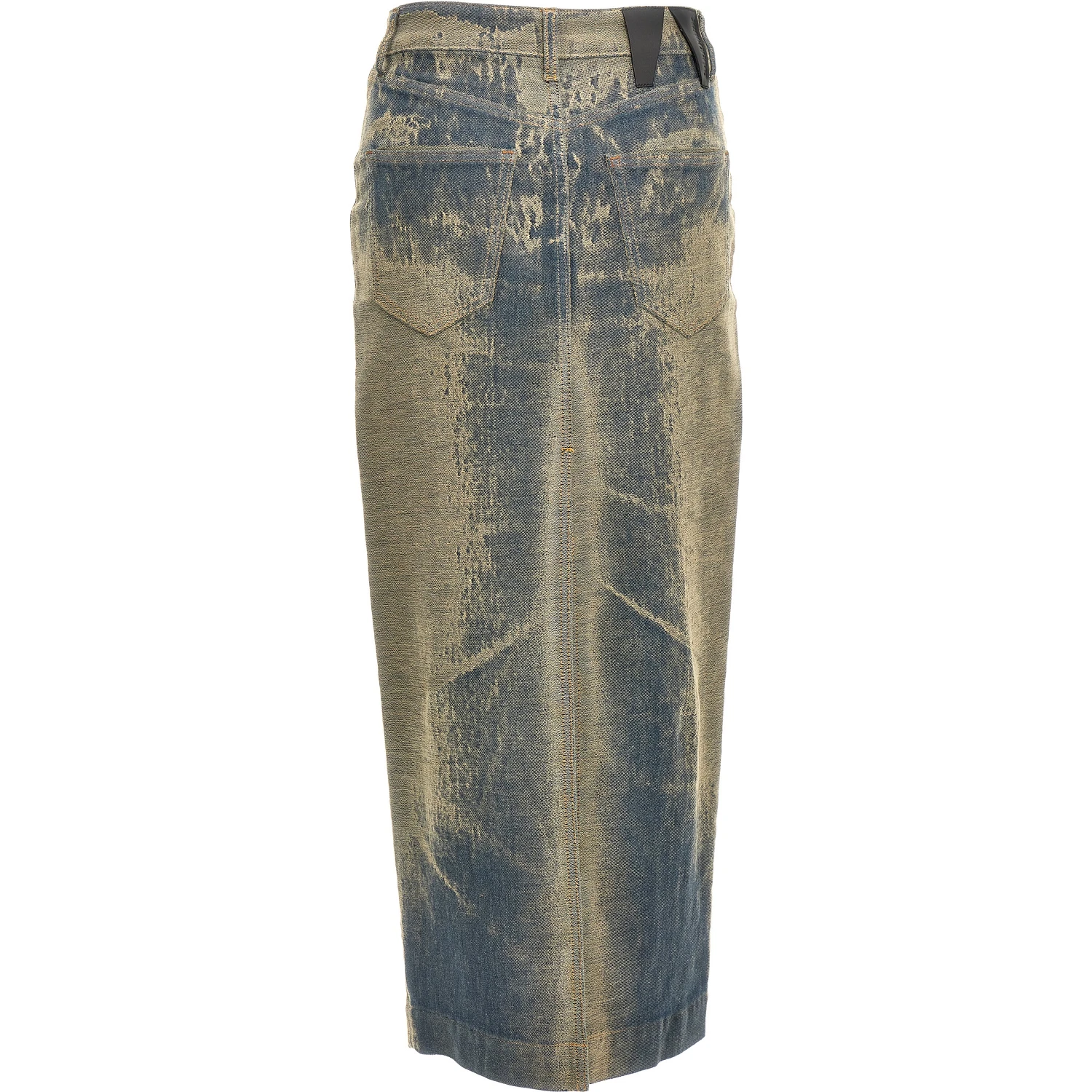 Blue Cotton Mini Skirt