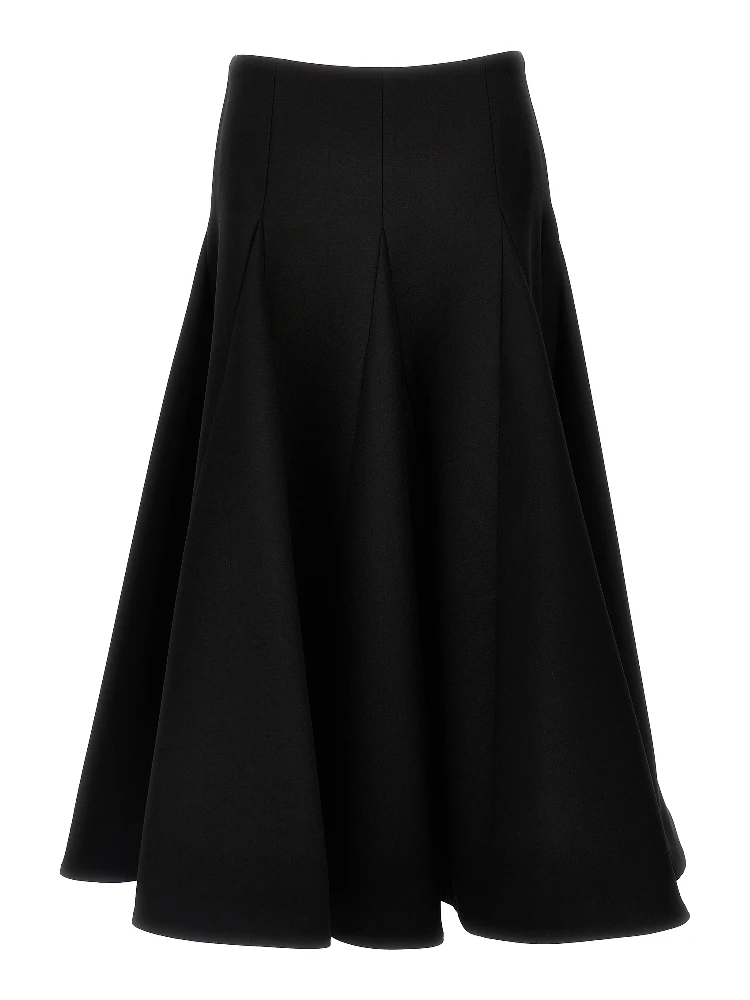 Black Virgin Wool Mini Skirt