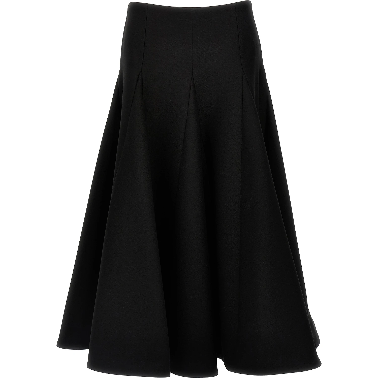 Black Virgin Wool Mini Skirt