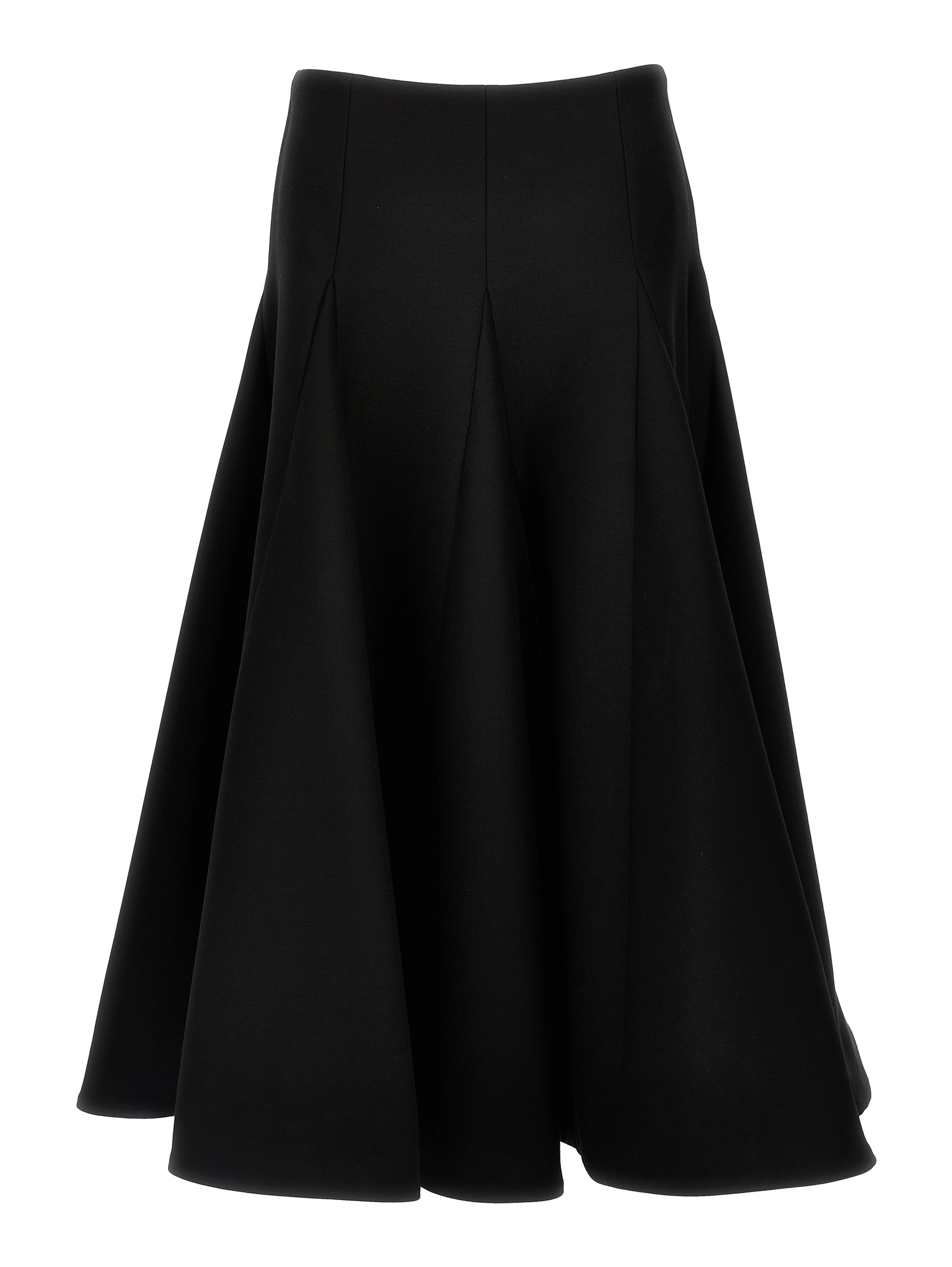 Black Virgin Wool Mini Skirt