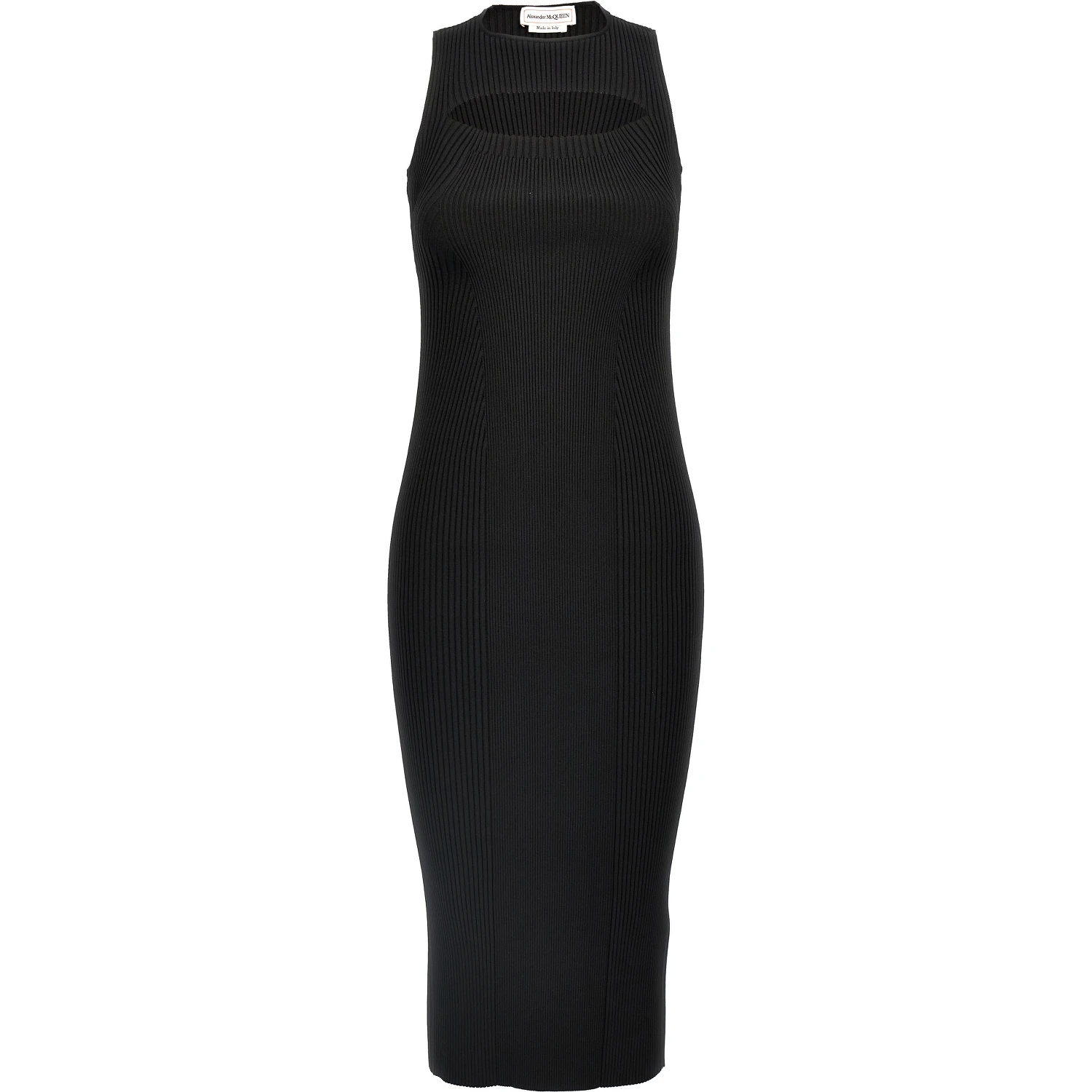 Black Viscose Midi Dress