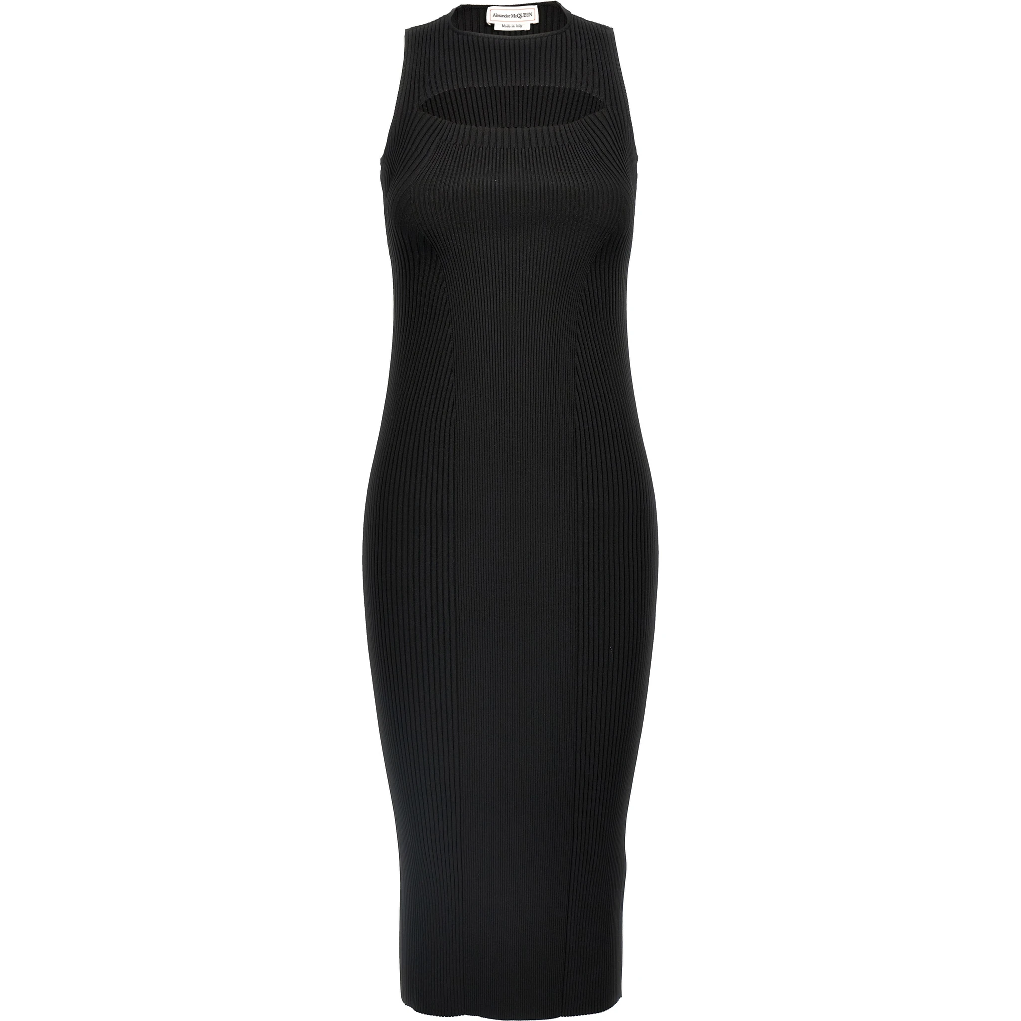 Black Viscose Midi Dress