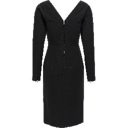 Black Viscose Midi Dress