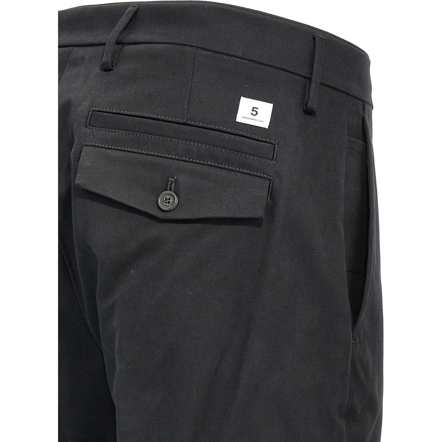 Black Cotton Casual Pants