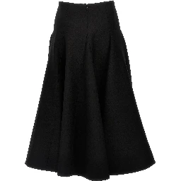 Black Virgin Wool Mini Skirt