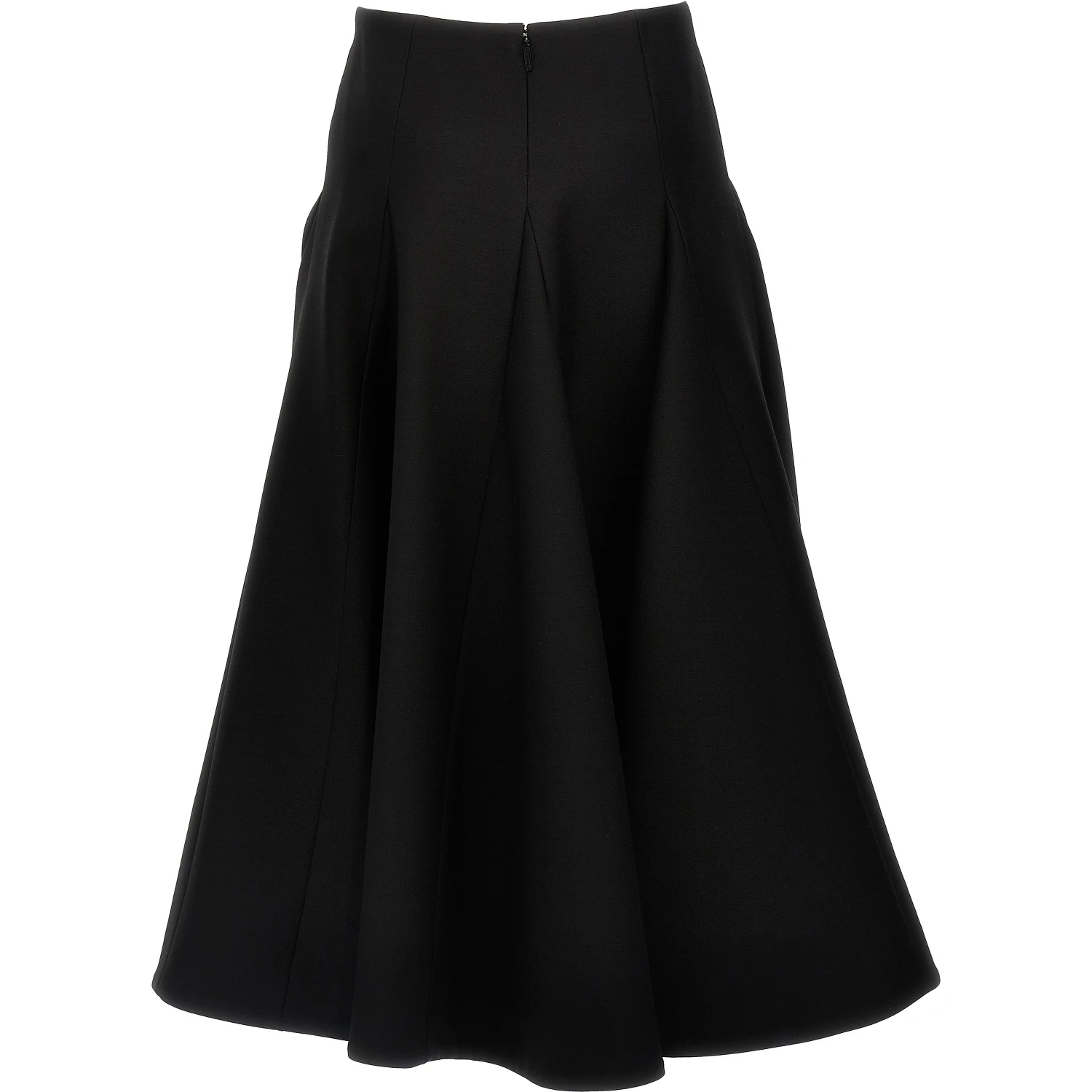 Black Virgin Wool Mini Skirt