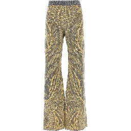 Multicolor Wool Flared Pants