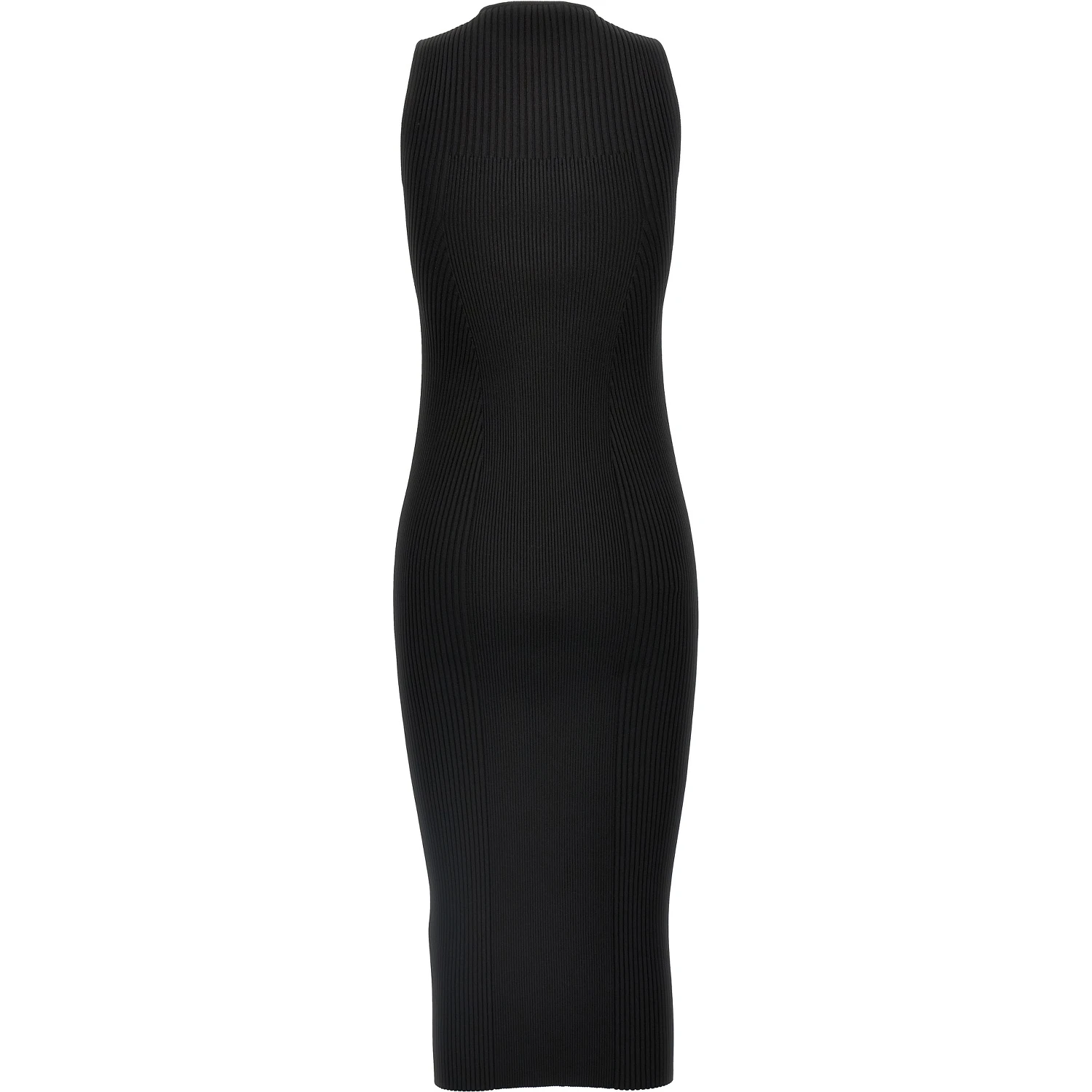 Black Viscose Midi Dress