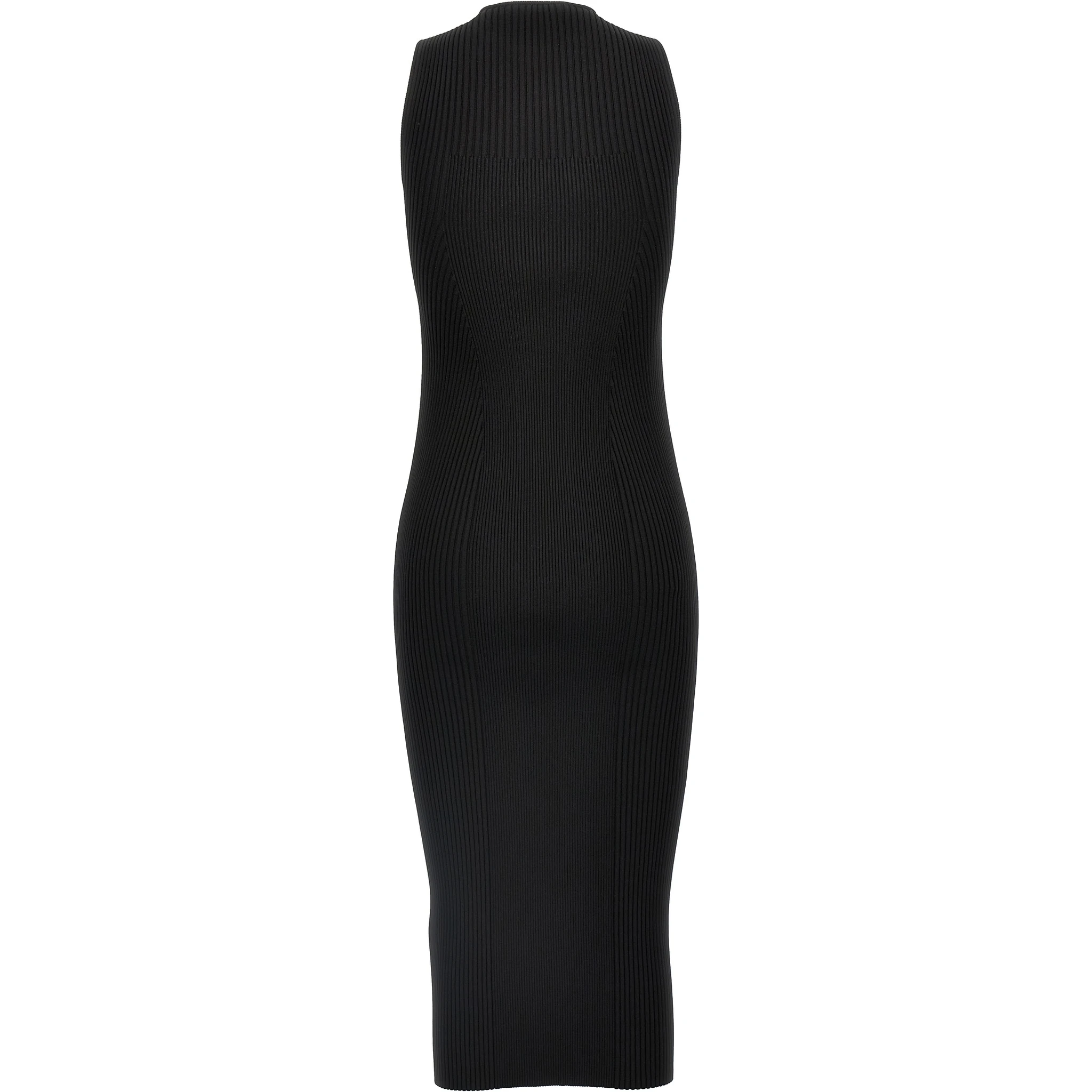 Black Viscose Midi Dress